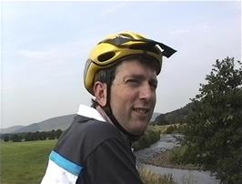 Michael takes in the view at Burholme Bridge, Whitewell, 19.4 miles from Preston
